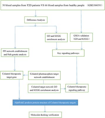 Combining bioinformatics, network pharmacology and artificial intelligence to predict the mechanism of celastrol in the treatment of type 2 diabetes